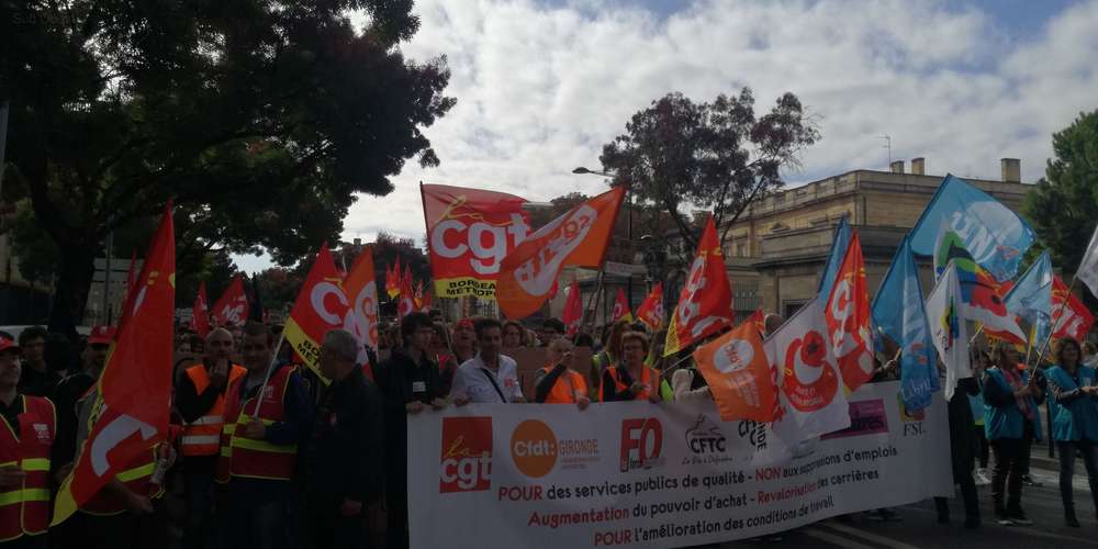 Manifestation du 10 octobre&nbsp;: plusieurs milliers de personnes ont manifesté à Bordeaux